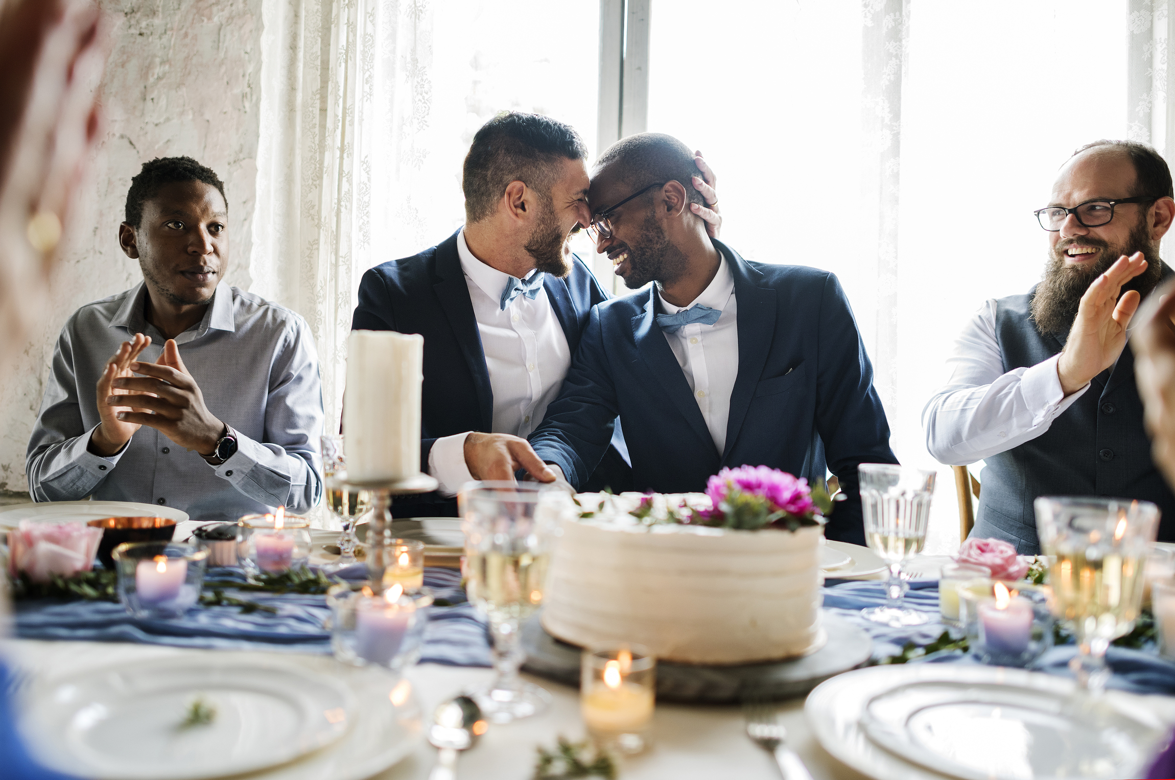 Gay wedding ceremony celebration party Wedding appetizer